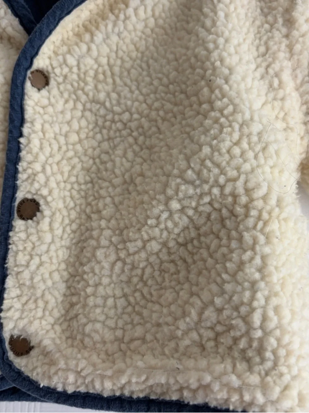 Rylee + Cru Quilted Navy Sherpa Liner Coat Reversible Jacket